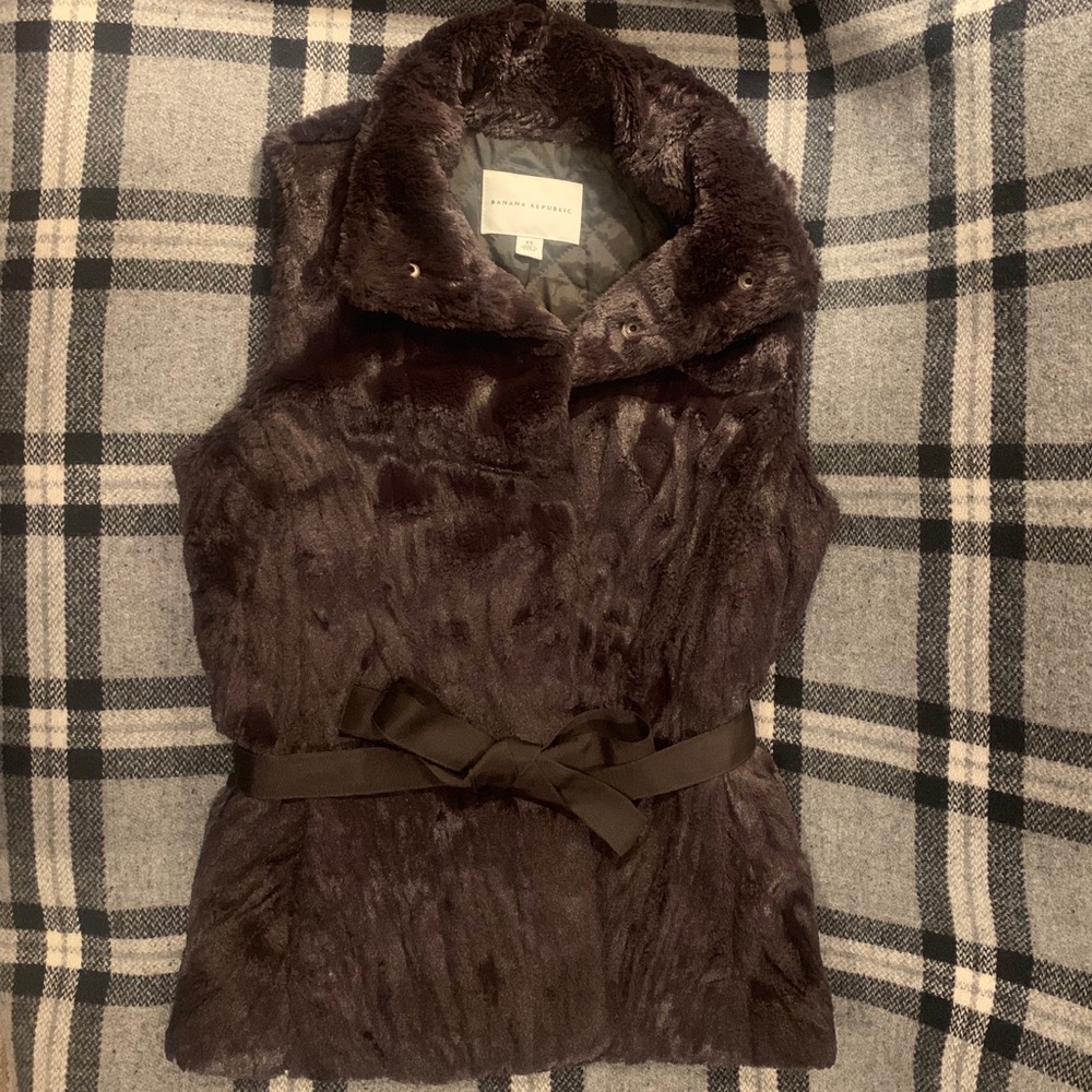 Banana Republic Faux Fur Vest